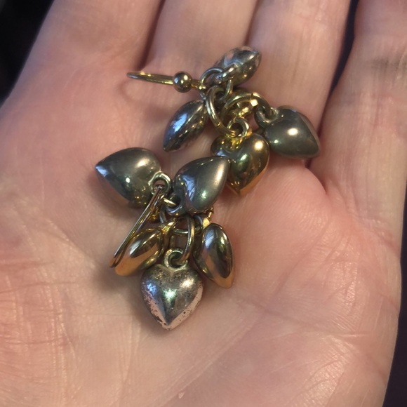 Silvertone Heart Earrings - Picture 4 of 7